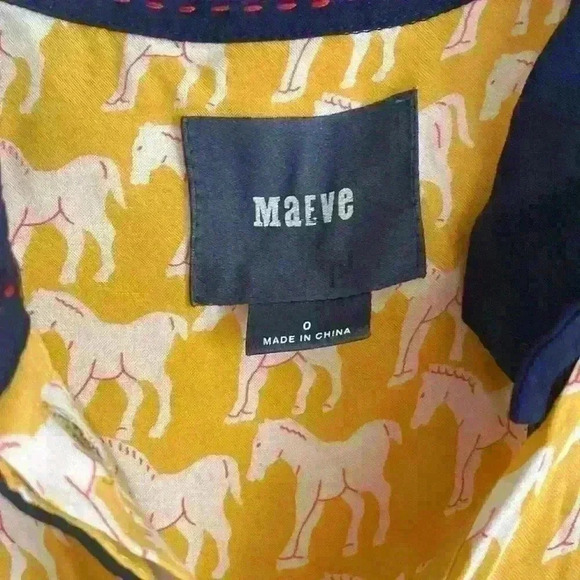 Maeve Anthropology Bagatelle Horse Print Button Up - Picture 2 of 7